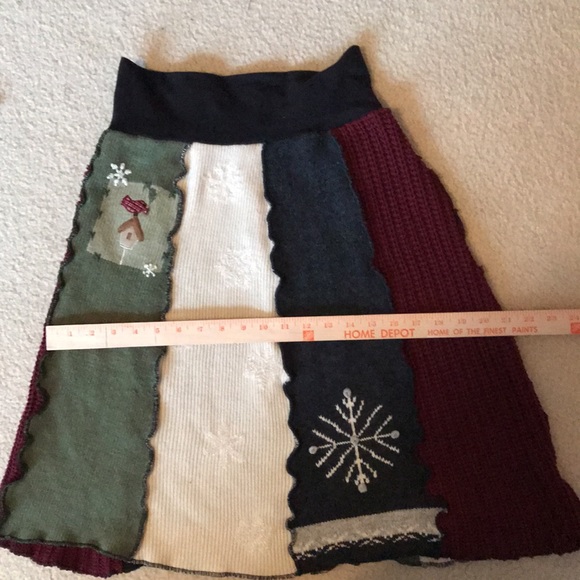 Patchwork knit winter mini-skirt mint condition - Picture 15 of 16